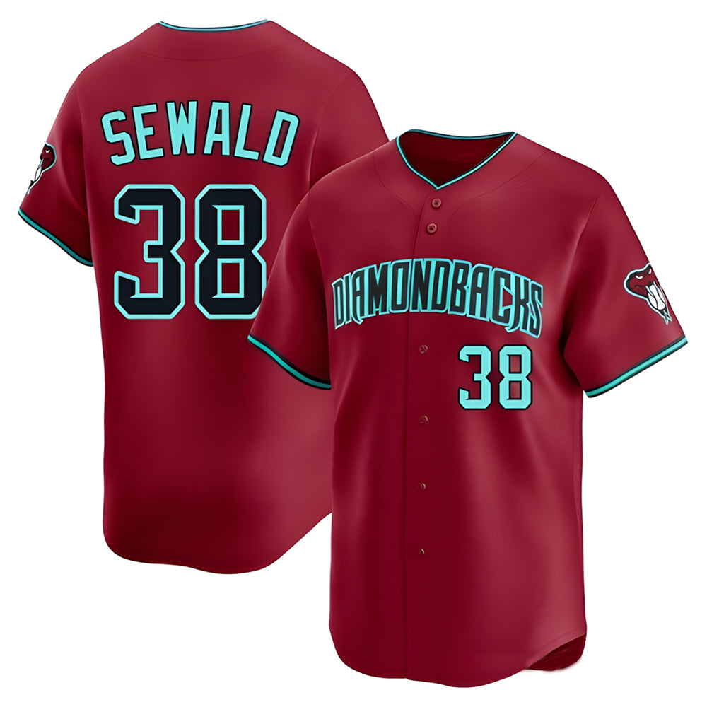Vanessashop A.Diamondbacks #38 Paul Sewald Player Red Limited Alternate Stitched Jersey