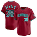 Vanessashop A.Diamondbacks #38 Paul Sewald Player Red Limited Alternate Stitched Jersey