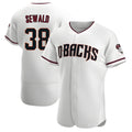 Vanessashop A.Diamondbacks #38 Paul Sewald Player White Authentic Crimson Home Stitched Jersey