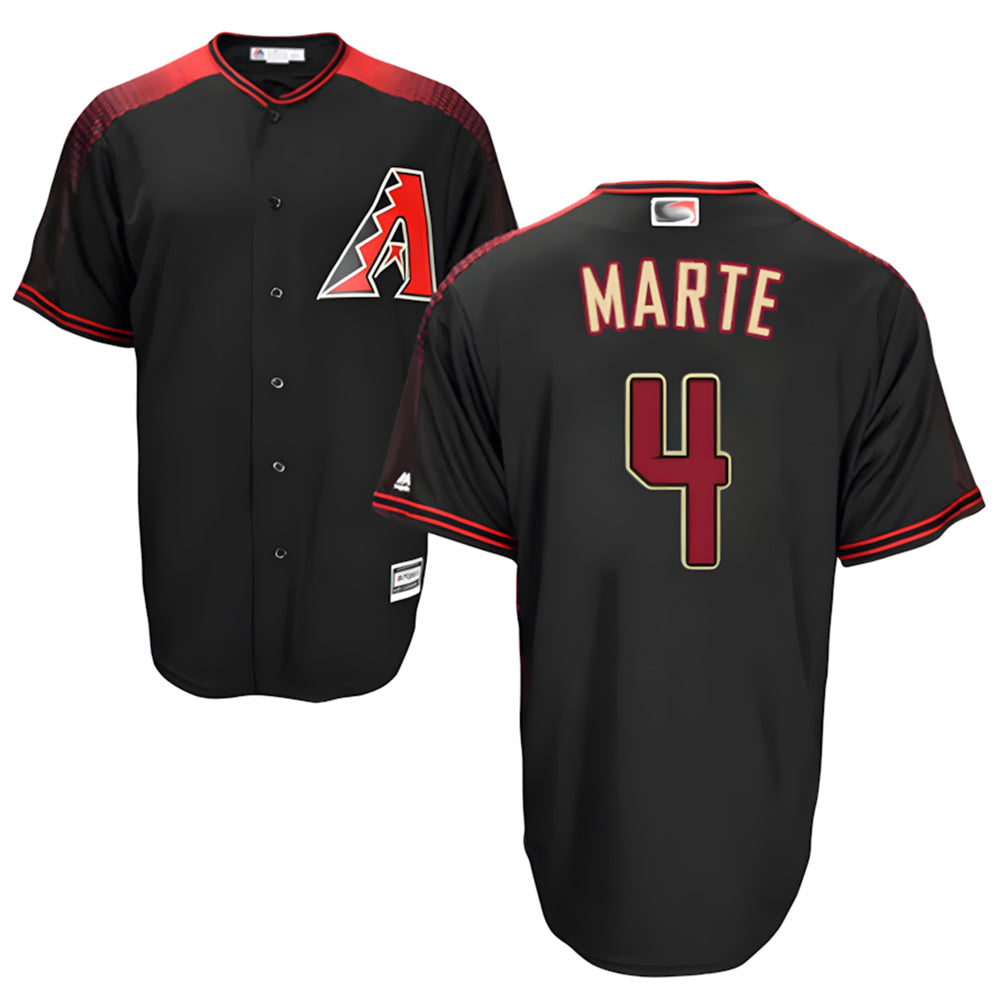 Vanessashop A.Diamondbacks #4 Ketel Marte Player Black Big & Tall Replica Limited Stitched Jerseys