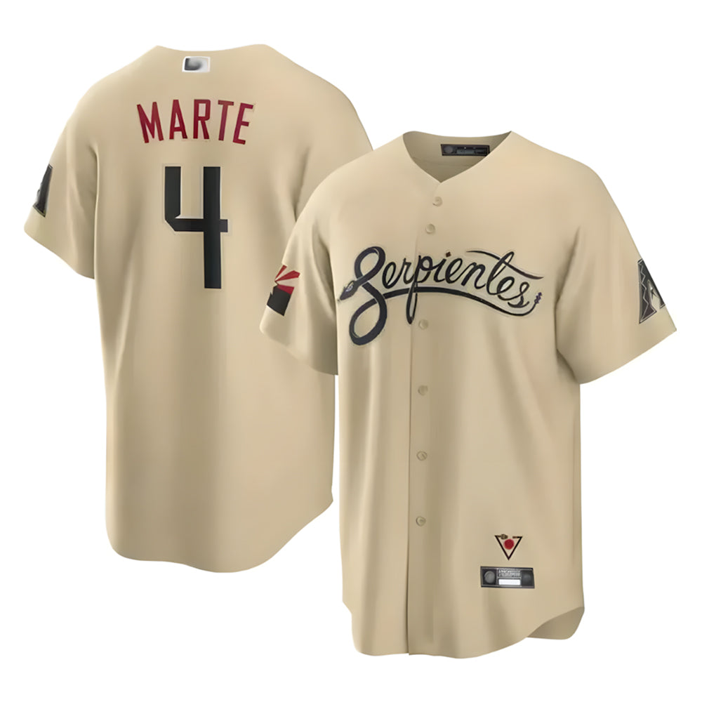 Vanessashop A.Diamondbacks #4 Ketel Marte Player Gold City Connect Stitched Jerseys