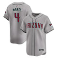 Vanessashop A.Diamondbacks #4 Ketel Marte Player Gray Replica Game Stitched Jerseys