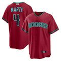 Vanessashop A.Diamondbacks #4 Ketel Marte Player Red Home Replica Stitched Jerseys