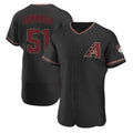 Vanessashop A.Diamondbacks #51 Randy Johnson Player Black Authentic Alternate Stitched Jerseys