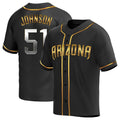 Vanessashop A.Diamondbacks #51 Randy Johnson Player Black Golden Replica Alternate Stitched Jerseys