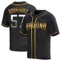 Vanessashop A.Diamondbacks #57 Eduardo Rodriguez Player Black Golden Replica Alternate Stitched Jersey