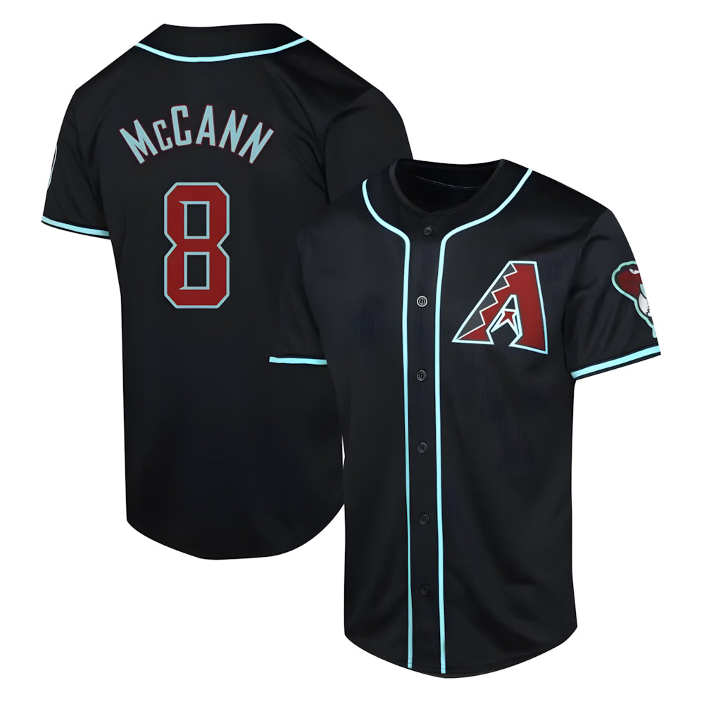 VanessashopA.Diamondbacks #8 James McCann Player Black Red Limited Alternate Stitched Jersey