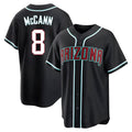 VanessashopA.Diamondbacks #8 James McCann Player Black Replica Fashion Out Stitched Jersey