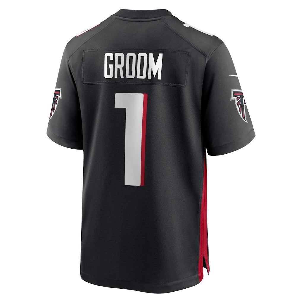 Vanessashop A.Falcons Number #1 Groom Black Game Jersey