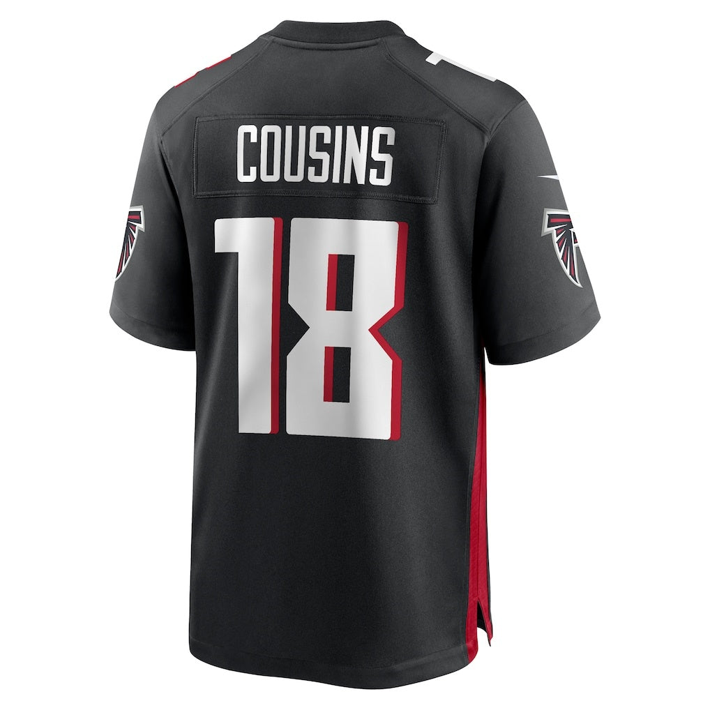 Vanessashop A.Falcons #18 Kirk Cousins Black Game Player Jersey