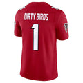 A.Falcons #1 Dirty Birds Red Vanessashop Team Vapor F.U.S.E. Stitched Limited Stitched Jerseys