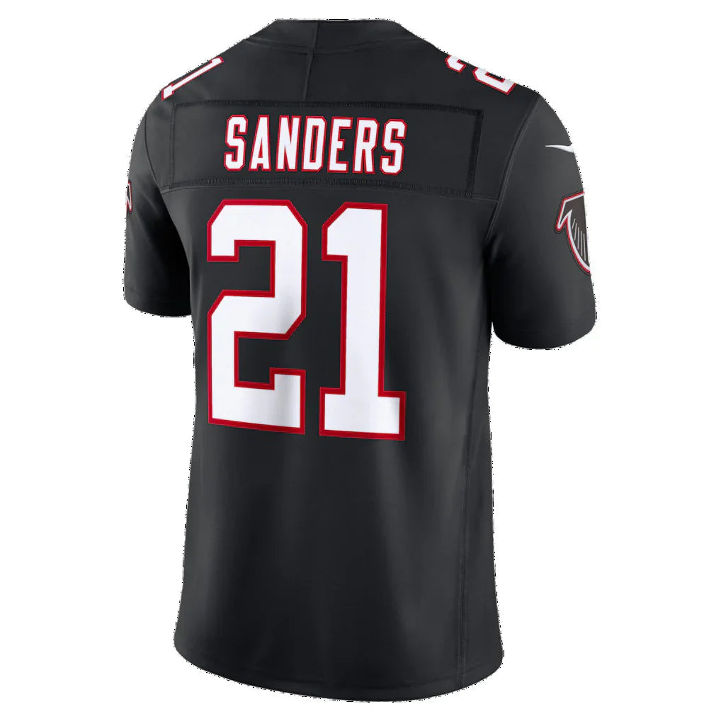 A.Falcons #21 Deion Sanders Black Vanessashop Alternate Throwback Vapor F.U.S.E. Stitched Retired Limited Stitched Jerseys