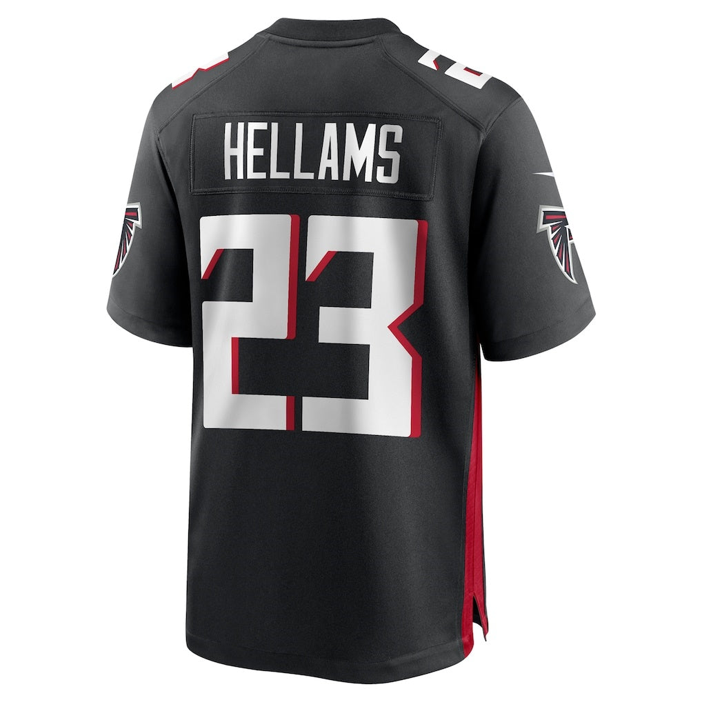 Vanessashop A.Falcons #23 DeMarcco Hellams Black Team Game Jersey