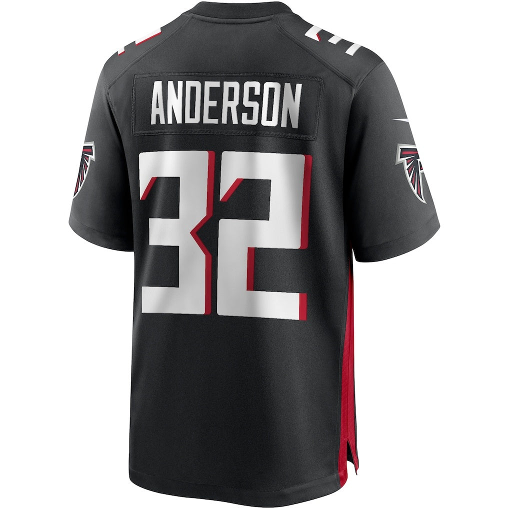 Vanessashop A.Falcons #32 Jamal Anderson Black Game Retired Player Jersey