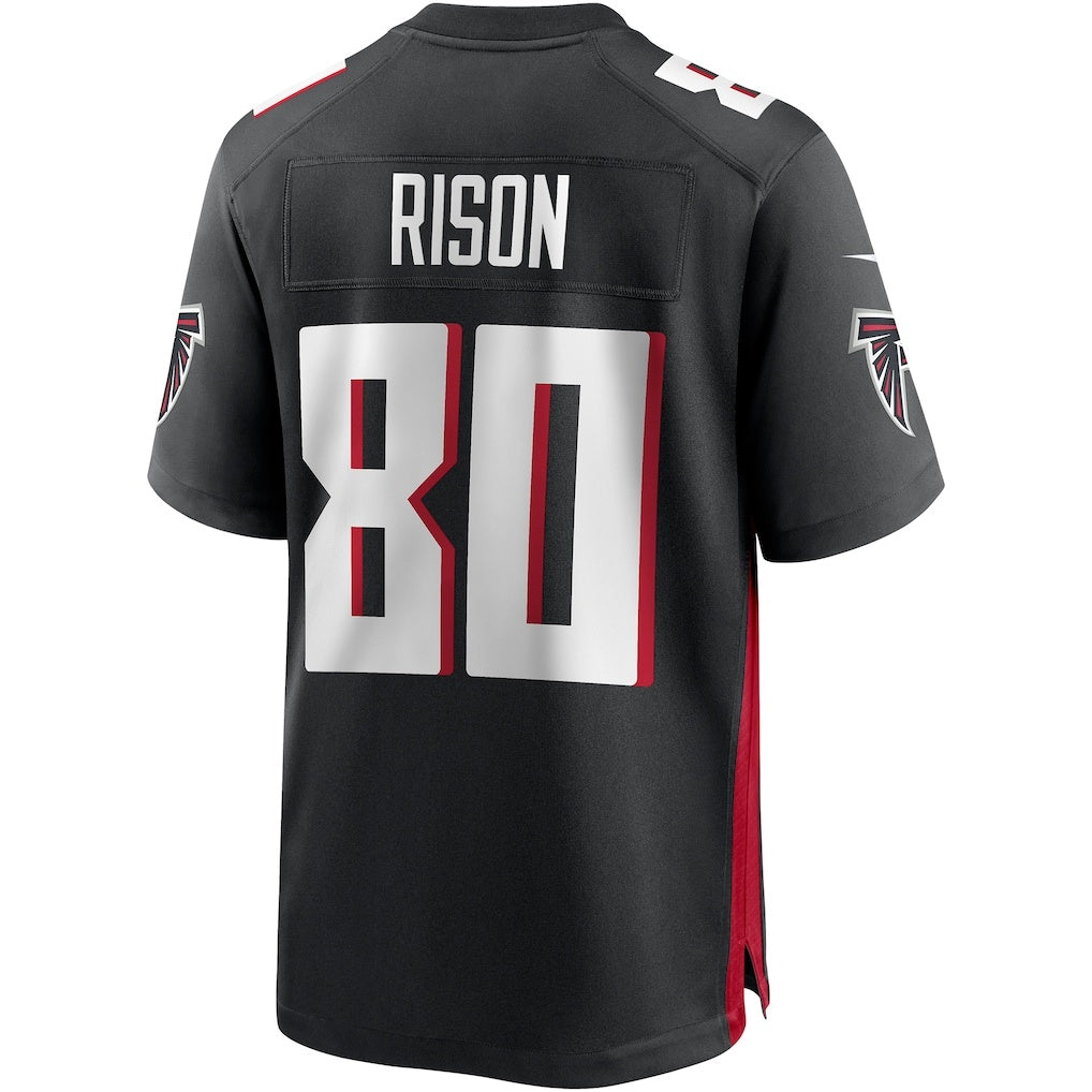 Vanessashop A.Falcons #80 Andre Rison Black Game Retired Player Jersey