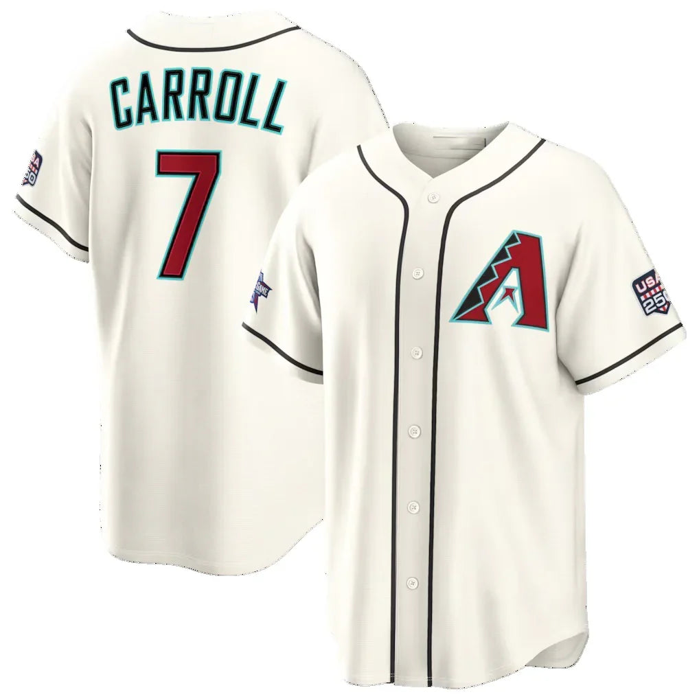 A.Diamondbacks #7 Corbin Carroll 2026 All-Star Game Cream vanessashop Replica Baseball Stitched Jerseys