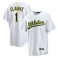 Vanessashop Athletics #1 Denzel Clarke player White Home 2026 Official Stitched Jersey