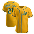 Vanessashop Athletics #21 Tyler Soderstrom Player Gold Authentic Alternate Stitched Jersey