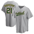 Vanessashop Athletics #21 Tyler Soderstrom Player Gray Replica Road Stitched Jersey