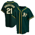 Vanessashop Athletics #21 Tyler Soderstrom Player Green Replica Alternate Stitched Jersey