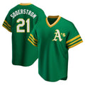 Vanessashop Athletics #21 Tyler Soderstrom Player Green Replica Cooperstown Collection Stitched Jersey