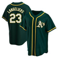 Vanessashop Athletics #23 Shea Langeliers Player Green Replica Alternate Stitched Jerseys