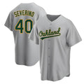 Vanessashop Athletics #40 Luis Severino player Gray Replica Road Stitched Jersey