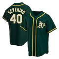 Vanessashop Athletics #40 Luis Severino player Green Replica Alternate Stitched Jersey