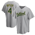 Vanessashop Athletics #4 Lawrence Butler player Gray Replica Road Stitched Jersey