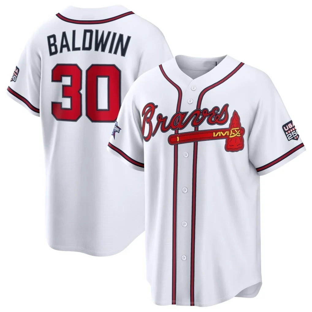 A.Braves #30 Drake Baldwin 2026 All-Star Game White vanessashop Replica Baseball Stitched Jerseys