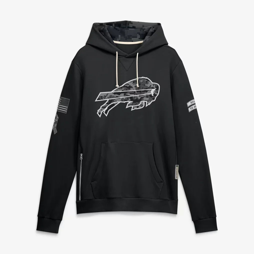 Vanessashop B.Bills 2026 Salute To Service Club Pullover Hoodie Cheap sale Birthday and Christmas gifts Stitched American Football