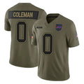 Vanessashop B.Bills #0 Keon Coleman Player Olive Salute To Service Limited Game Stitched Jerseys