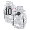 Vanessashop B.Bills #10 Khalil Shakir Player Arctic Camo Salute to Service Hoodies Limited Stitched Jerseys