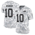 Vanessashop B.Bills #10 Khalil Shakir Player Arctic Camo Salute to Service Limited Stitched Jerseys