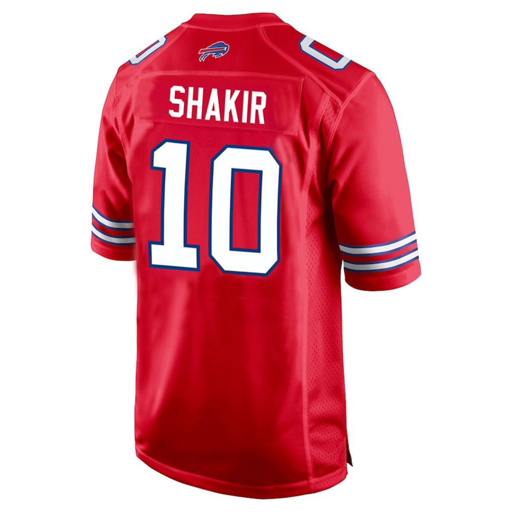 Vanessashop B.Bills #10 Khalil Shakir Player Red Home Game Stitched Jerseys