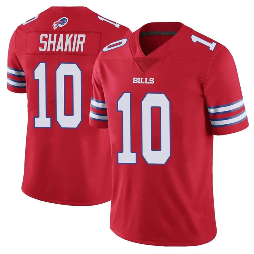 Vanessashop B.Bills #10 Khalil Shakir Player Red Vapor Untouchable Limited Home Game Stitched Jerseys