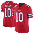 Vanessashop B.Bills #10 Khalil Shakir Player Red Vapor Untouchable Limited Home Game Stitched Jerseys
