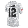 Vanessashop B.Bills #12 Jim Kelly Player Arctic Camo Salute to Service Limited Stitched Jerseys