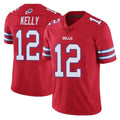 Vanessashop B.Bills #12 Jim Kelly Player Red Vapor Untouchable Limited Home Game Stitched Jerseys
