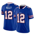 Vanessashop B.Bills #12 Jim Kelly Player Royal Vapor F.U.S.E. Limited Home Game Stitched Jerseys