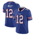 Vanessashop B.Bills #12 Jim Kelly Player Royal Vapor Untouchable Limited Stitched Jerseys