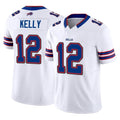 Vanessashop B.Bills #12 Jim Kelly Player White Vapor F.U.S.E. Limited Stitched Jerseys