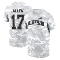 Vanessashop B.Bills #17 Josh Allen Player Arctic Camo Salute to Service T-Shirt Hoodies Stitched Jerseys