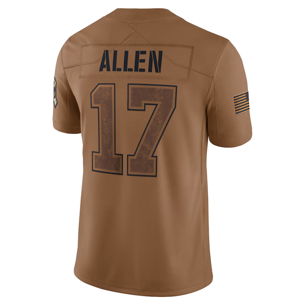 Vanessashop B.Bills #17 Josh Allen Player Brown Salute To Service Limited Stitched Jerseys