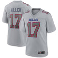 Vanessashop B.Bills #17 Josh Allen Player Gray Fashion Home Game Stitched Jerseys