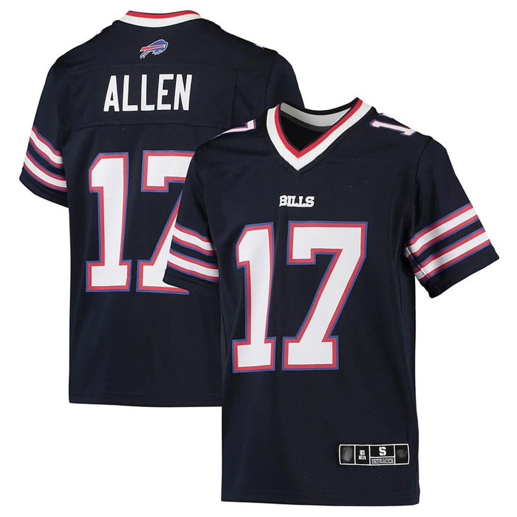 Vanessashop B.Bills #17 Josh Allen Player Navy Inverted  Home Game Stitched Jerseys