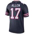Vanessashop B.Bills #17 Josh Allen Player Navy Inverted  Legend Game Stitched Jerseys
