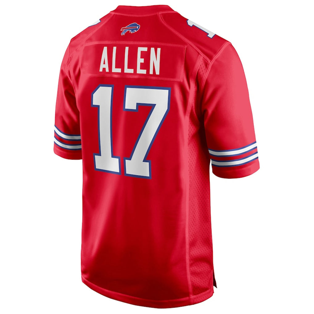 Vanessashop B.Bills #17 Josh Allen Player Red Home Game Stitched Jerseys