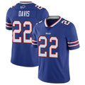 Vanessashop B.Bills #22 Ray Davis Player Royal Vapor Limited Stitched Jerseys
