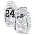 Vanessashop B.Bills #24 Cole Bishop Player Arctic Camo Salute to Service Hoodies Limited Stitched Jerseys